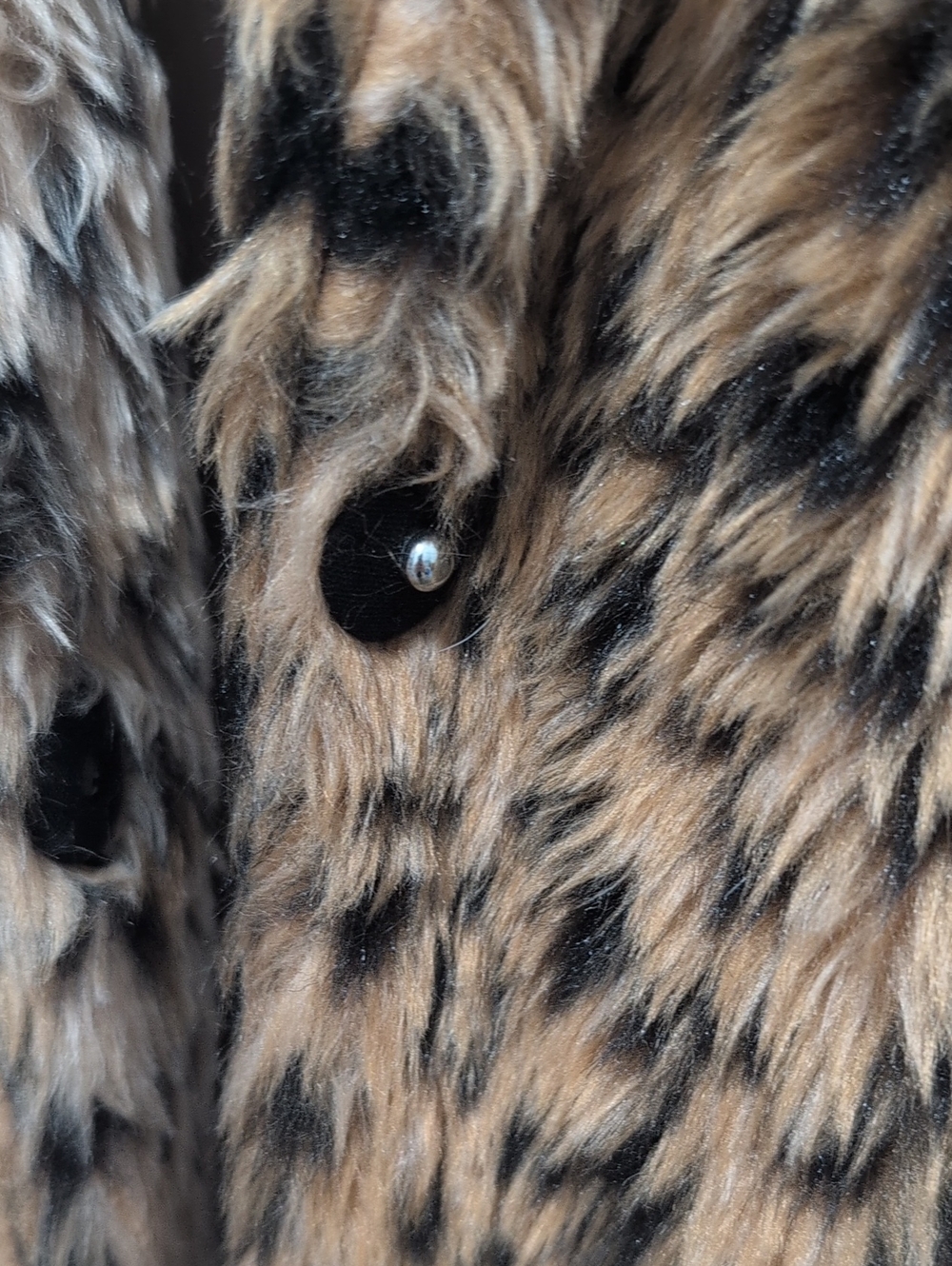 Mo:Vint Faux Fur Leopard Print Coat Midi‎ Length Size Small - Picture 4 of 11